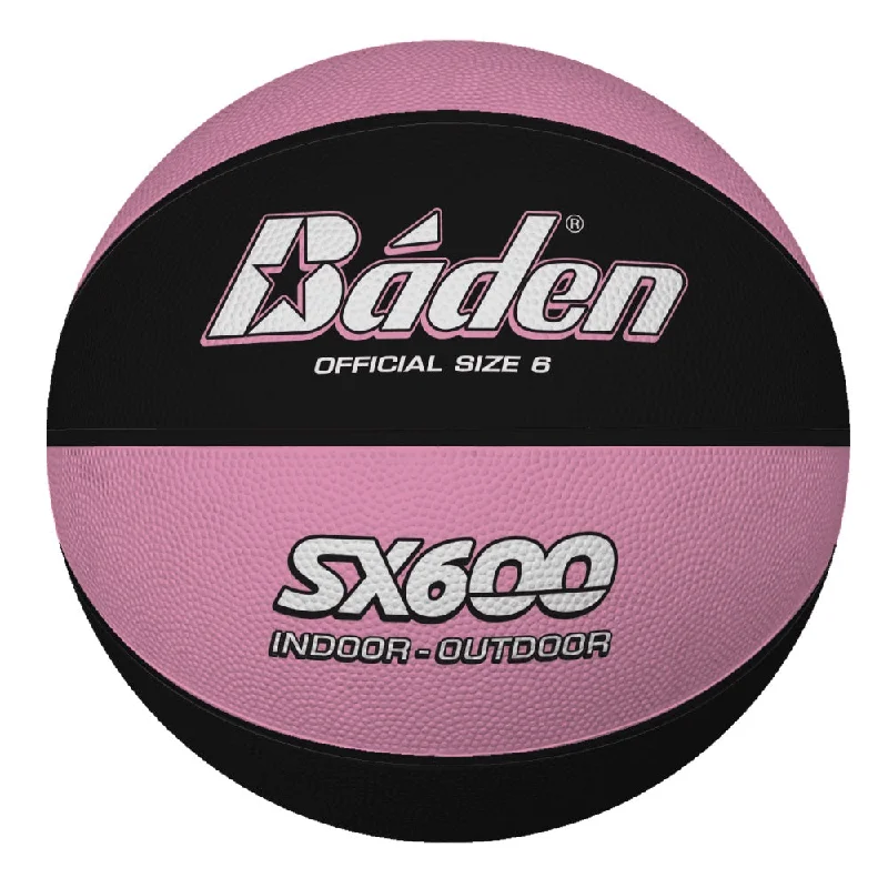 Baden SX600 Indoor/Outdoor Pink & Black Basketball - Size 6