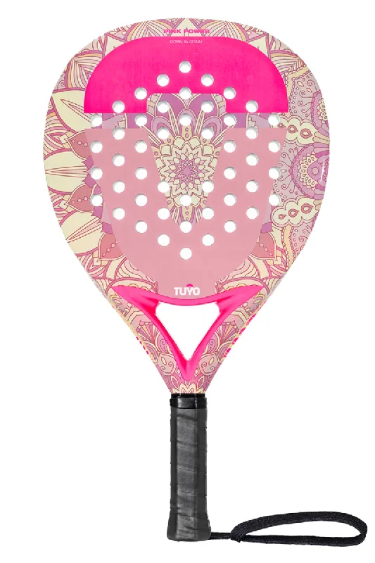 Pink Power - padelracket roze druppelvorm voor beginners