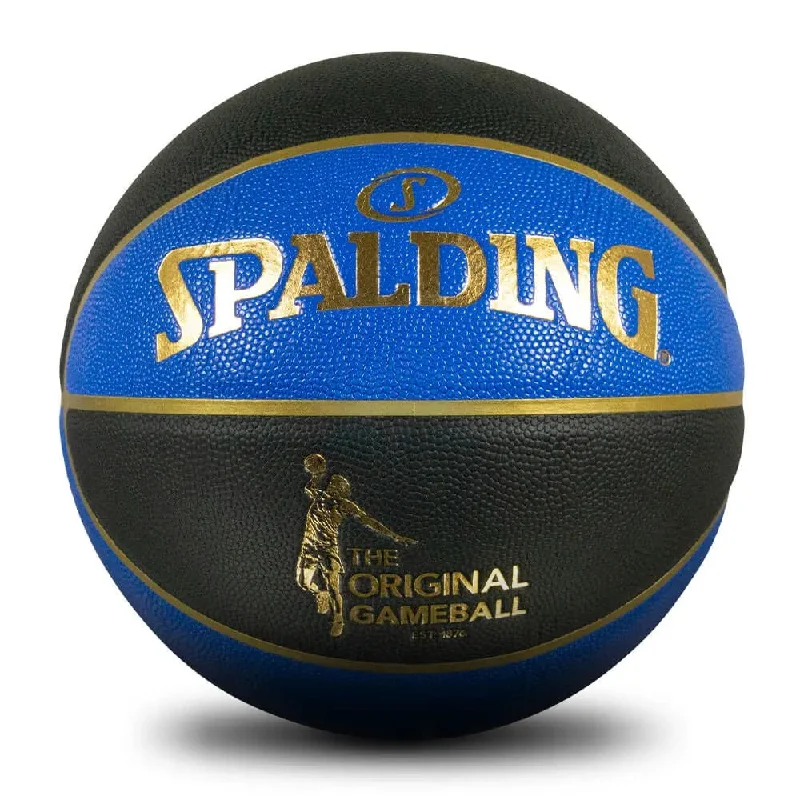 Personalised SPALDING - Original Game Ball - Black & Blue Basketball