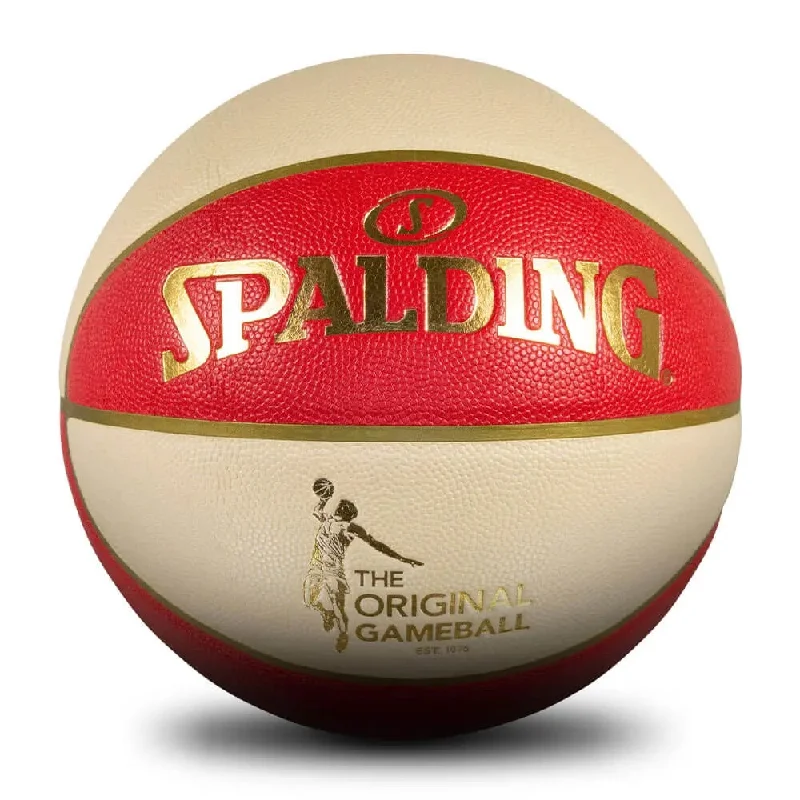 Personalised SPALDING - Original Game Ball - Red & Oatmeal Basketball