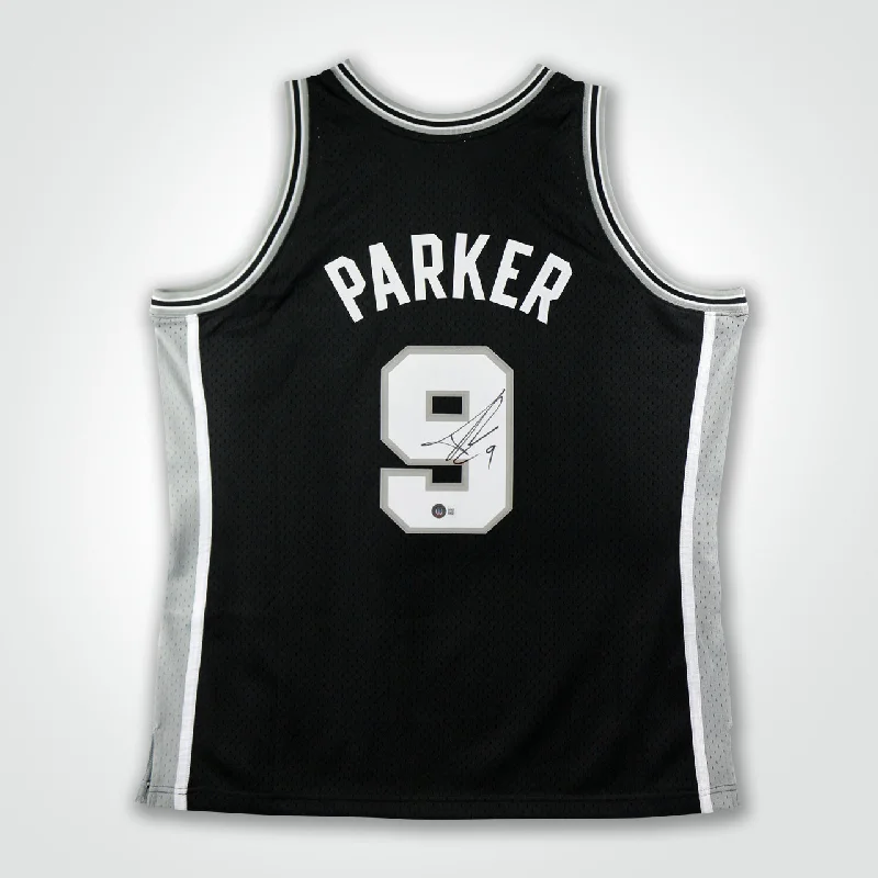 Tony Parker Signed Spurs Mitchell & Ness Swingman 01-02 Jersey