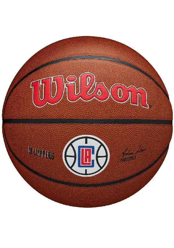 Wilson LA Clippers NBA Composite Leather Basketball Size 7 <BR> WTB3100LAC