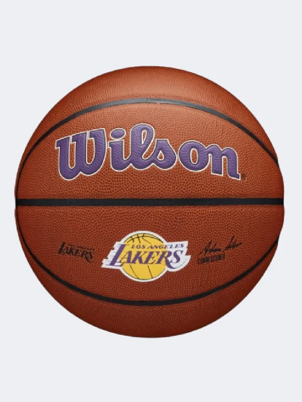 Wilson Nba Team Alliance Los Angeles Lakers Unisex Basketball Ball Brown/Purple