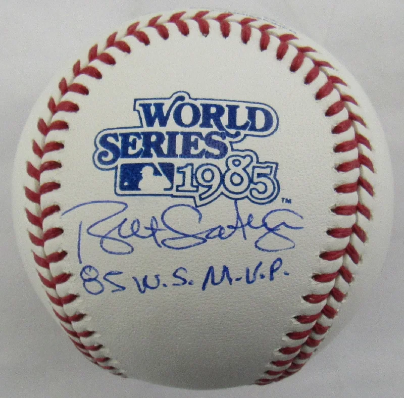 Bret Saberhagen Signed Auto Autograph Rawlings 1985 World Series Baseball w/ WS MVP Insc JSA COA