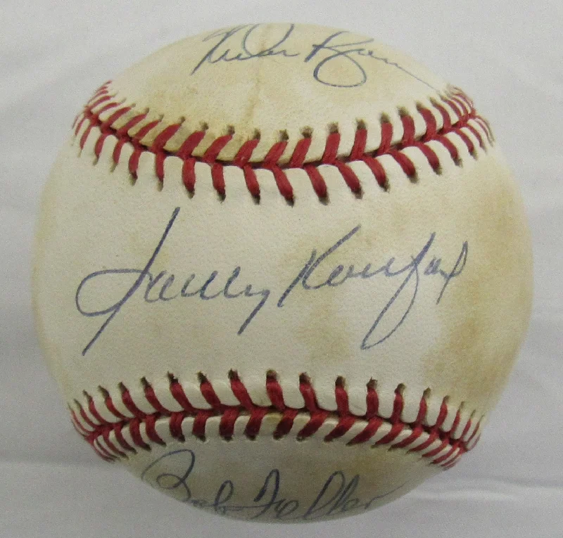 Bob Feller Nolan Ryan Sandy Koufax Signed Auto Autograph Rawlings Baseball JSA LOA