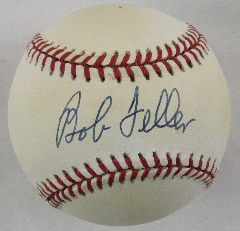 Bob Feller Signed Auto Autograph Rawlings Baseball JSA AS32213