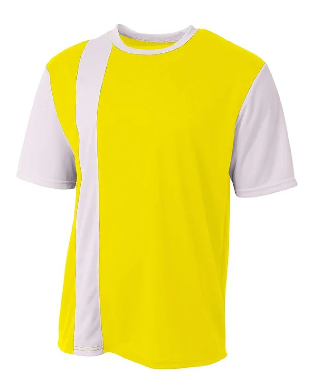 A4 N3016 Legend Soccer Jersey - Safety Yellow White