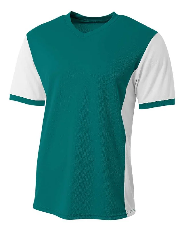 A4 N3017 Premier Soccer Jersey - Teal White