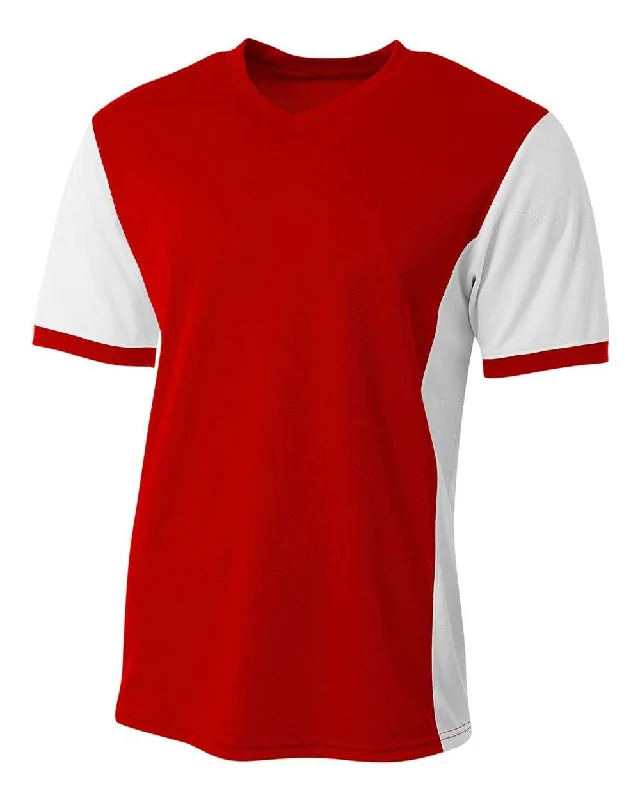 A4 NB3017 Premier Soccer Jersey - Scarlet White