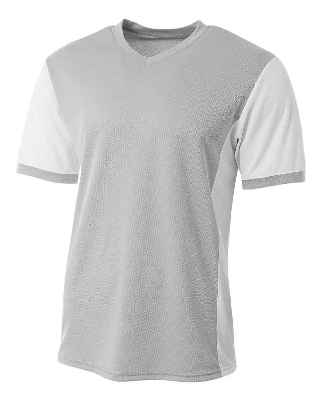 A4 NB3017 Premier Soccer Jersey - Silver White