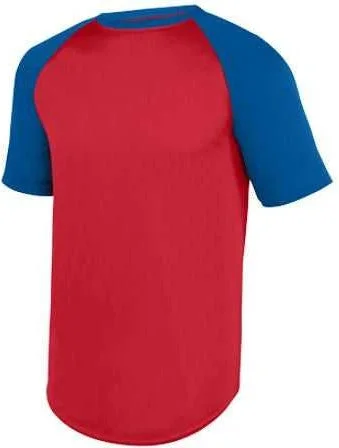 Augusta 1508 Wicking Short Sleeve Baseball Jersey - Red Royal