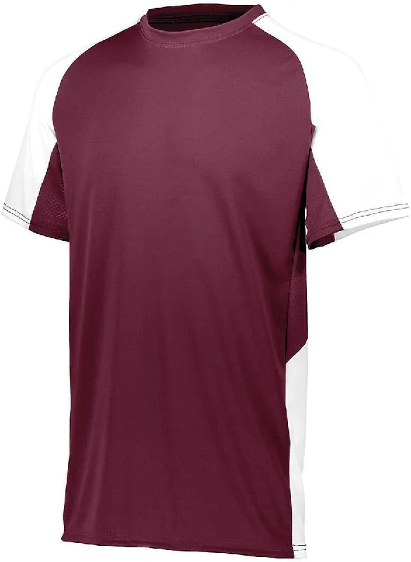 Augusta 1518 Youth Cutter Jersey - Maroon White