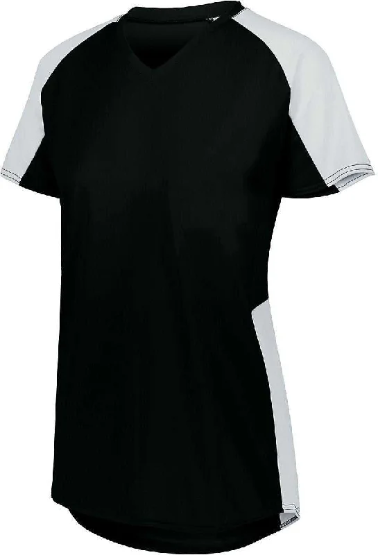 Augusta 1523 Girls Cutter Jersey - Black White