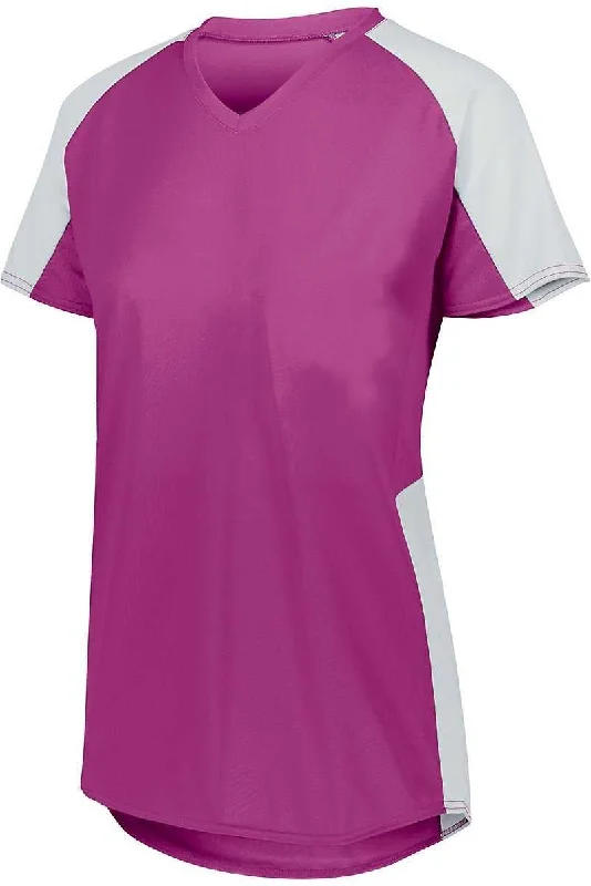 Augusta 1523 Girls Cutter Jersey - Maroon White