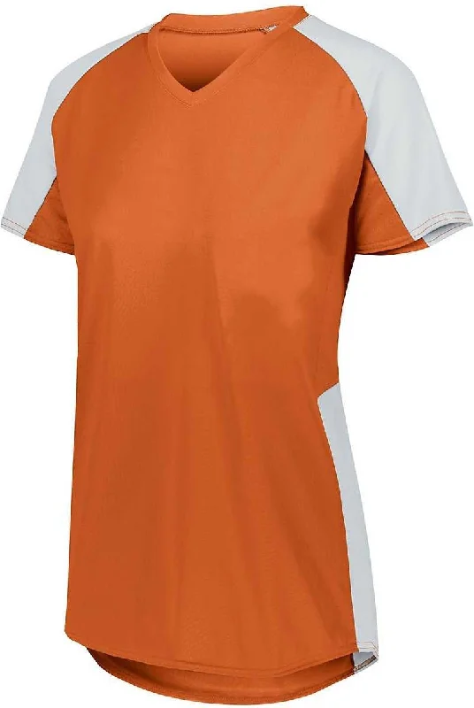 Augusta 1523 Girls Cutter Jersey - Orange White