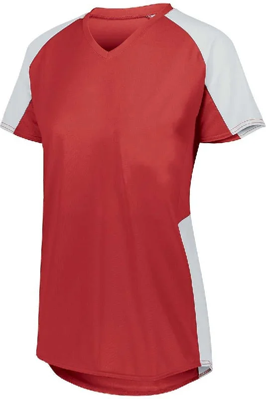 Augusta 1523 Girls Cutter Jersey - Red White