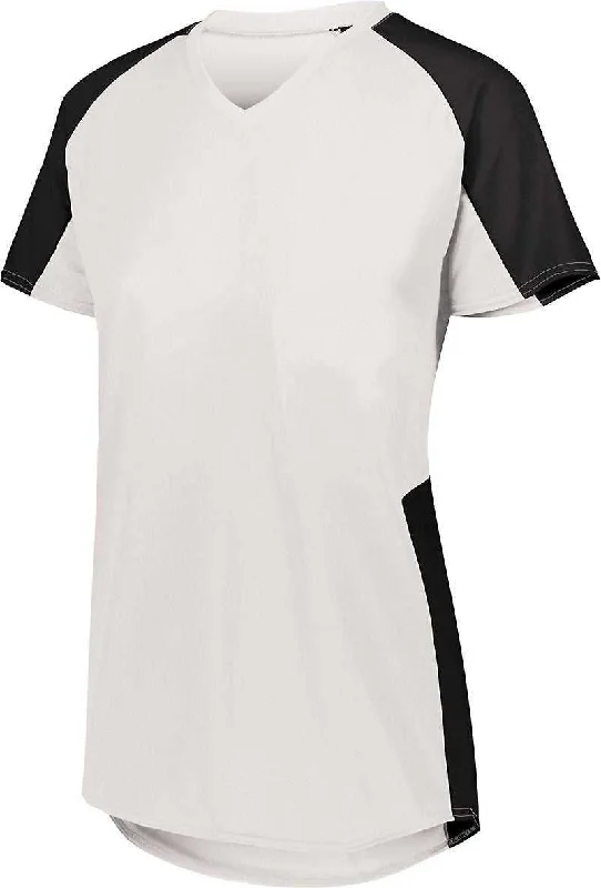 Augusta 1523 Girls Cutter Jersey - White Black