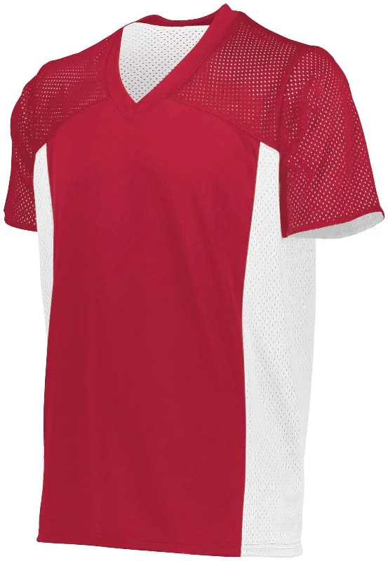 Augusta 264 Reversible Flag Football Jersey - Scarlet White