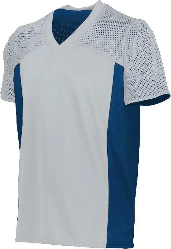 Augusta 264 Reversible Flag Football Jersey - Silver Navy