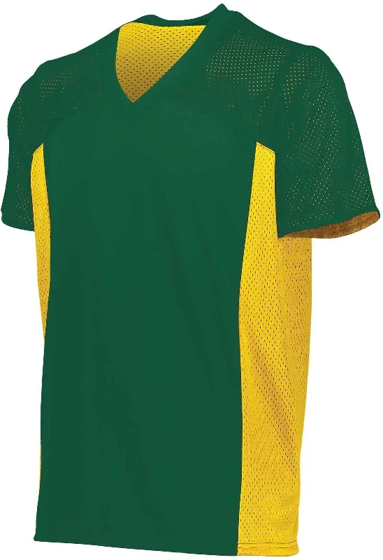 Augusta 265 Youth Reversible Flag Football Jersey - Dark Green Gold