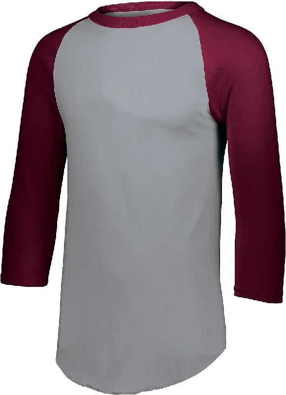 Augusta 4420 Baseball Jersey 2.0 - Athletic Heather Maroon