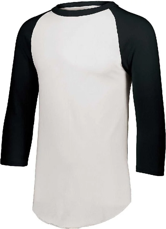 Augusta 4420 Baseball Jersey 2.0 - White Black