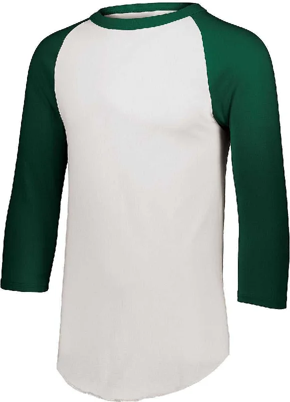 Augusta 4420 Baseball Jersey 2.0 - White Dark Green