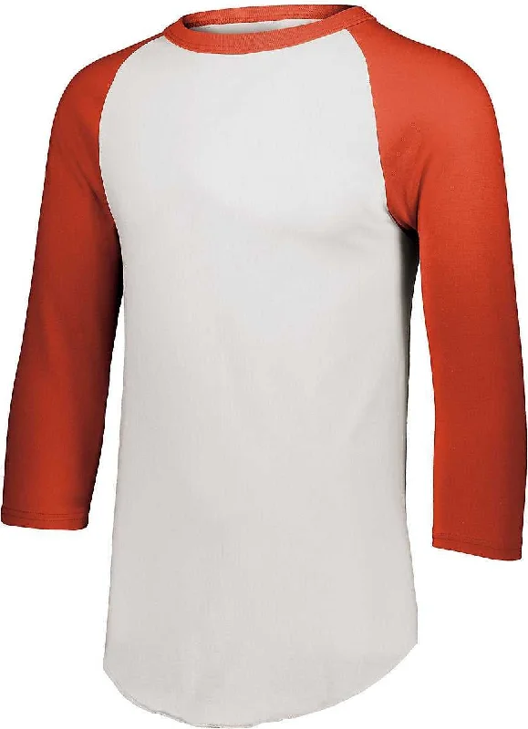 Augusta 4420 Baseball Jersey 2.0 - White Orange