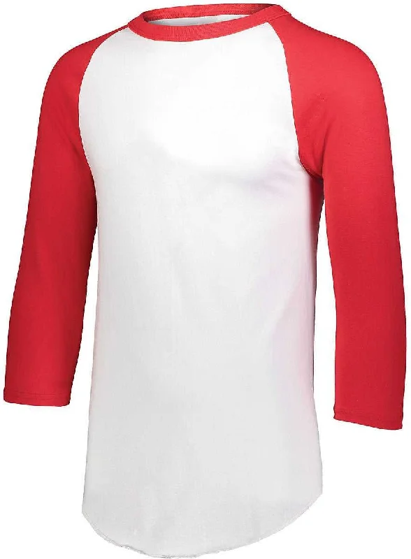 Augusta 4420 Baseball Jersey 2.0 - White Red