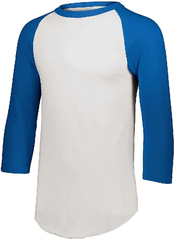 Augusta 4420 Baseball Jersey 2.0 - White Royal