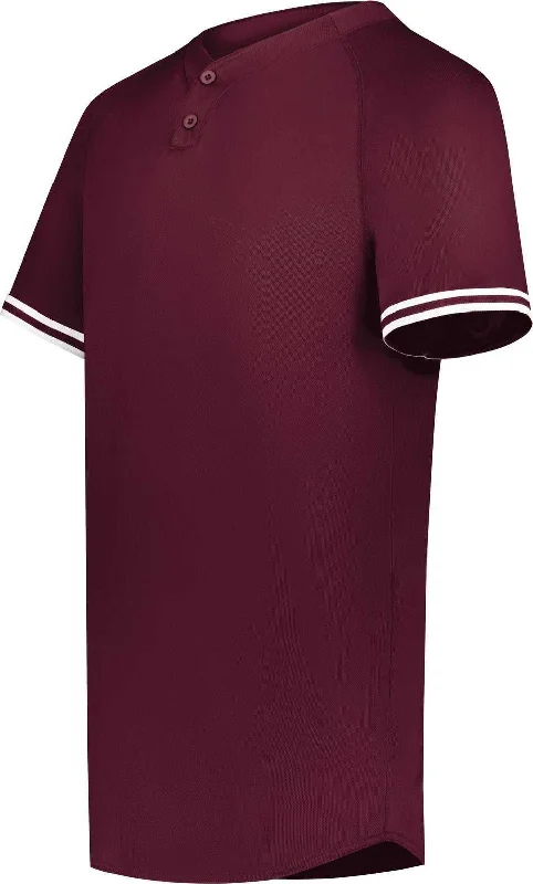 Augusta 6905 Cutter+ Henley Jersey - Maroon White