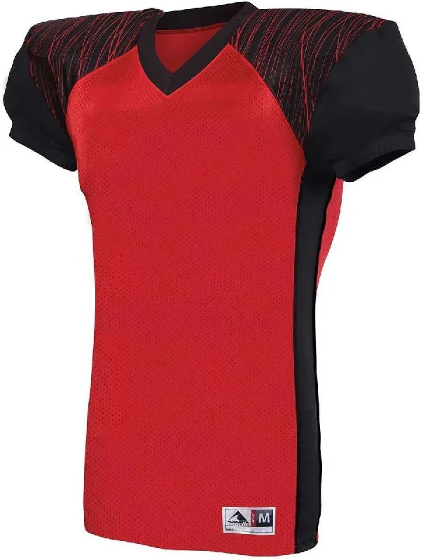 Augusta 9576 Youth Zone Play Jersey - Red Black Red Print