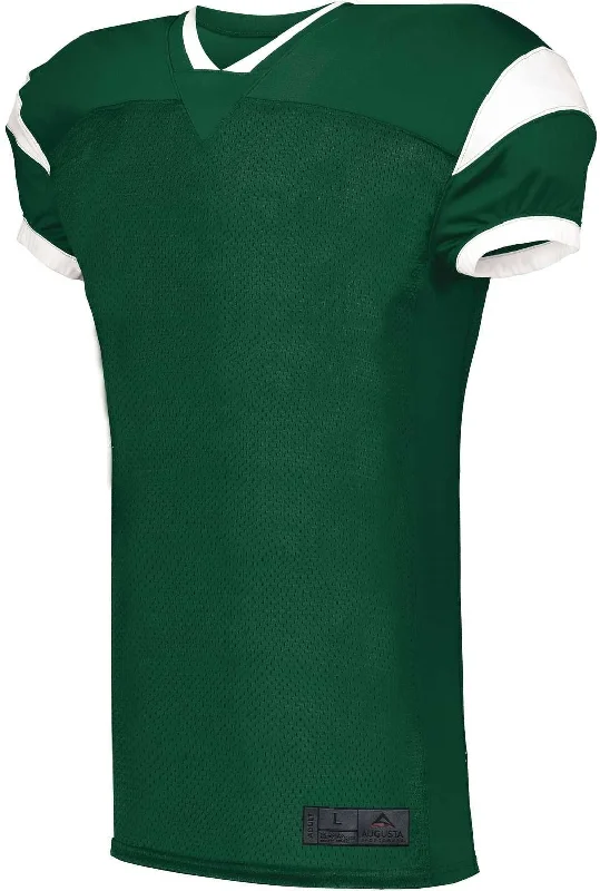 Augusta 9582 Slant Football Jersey - Dark Green White