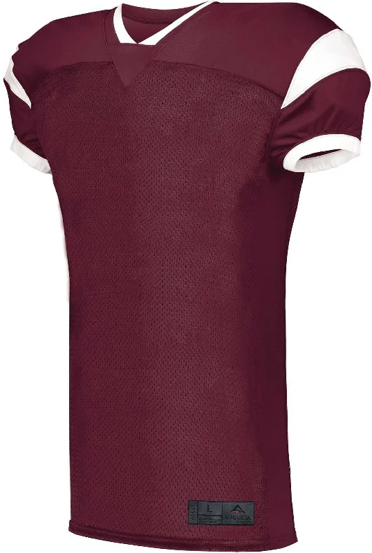 Augusta 9582 Slant Football Jersey - Maroon White