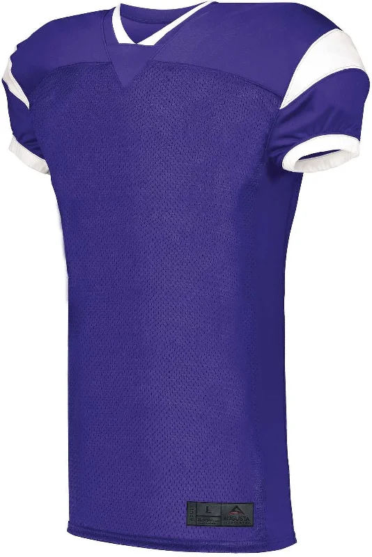 Augusta 9582 Slant Football Jersey - Purple White