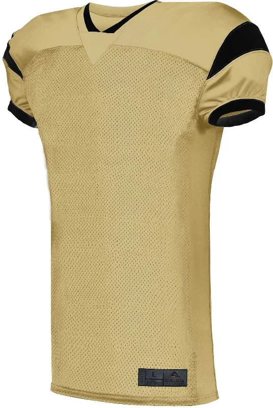 Augusta 9582 Slant Football Jersey - Vegas Gold Black