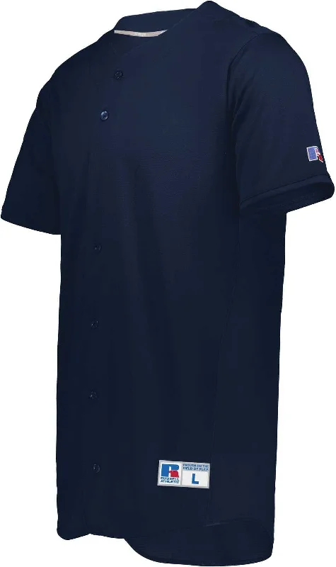 Russell 235JMB Youth Five Tool Full-Button Front Baseball Jersey - Navy