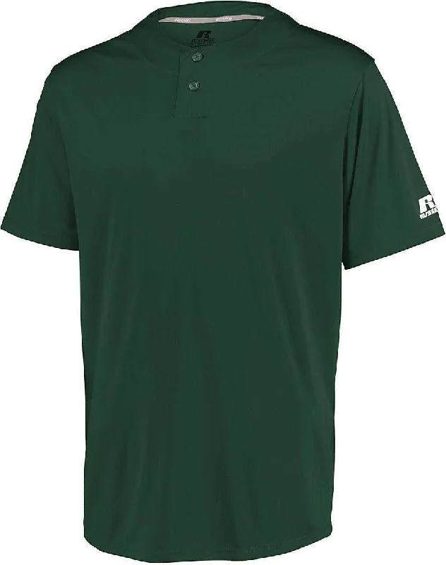 Russell 3R7X2B Youth Performance Two-Button Solid Jersey - Dark Green