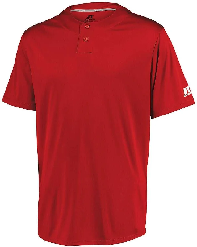 Russell 3R7X2M Performance Two-Button Solid Jersey - True Red