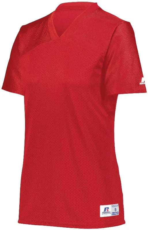 Russell R0593X Ladies Solid Flag Football Jersey - True Red