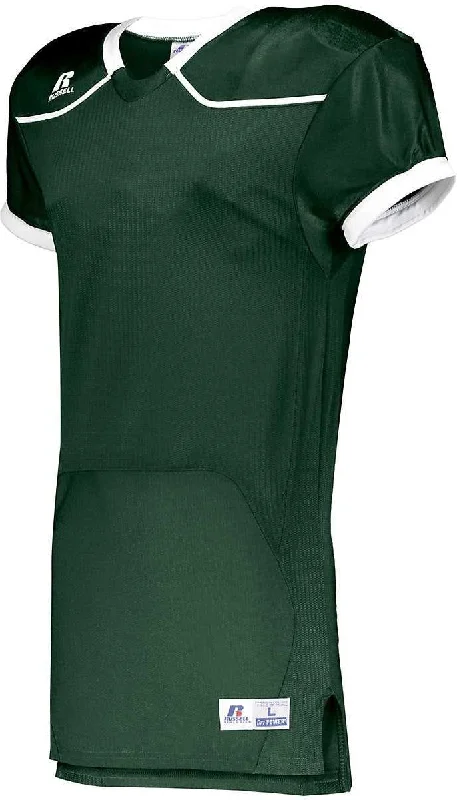 Russell S57Z7H Color Block Game Jersey (Home) - Dark Green White