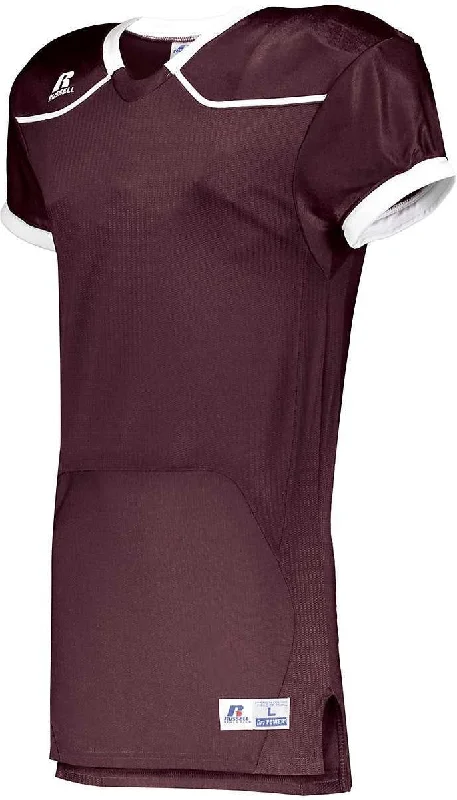 Russell S57Z7H Color Block Game Jersey (Home) - Maroon White