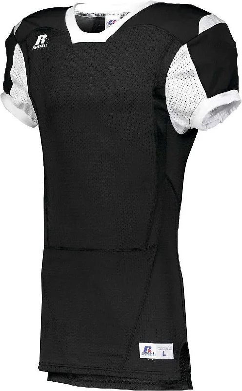 Russell S6793M Color Block Game Jersey - Black White