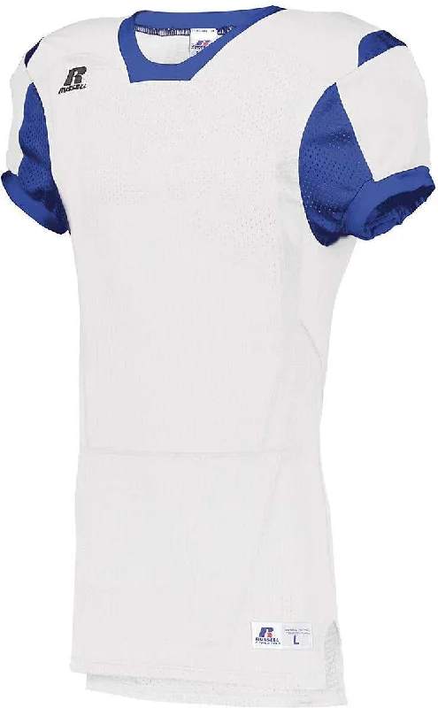 Russell S6793M Color Block Game Jersey - White Royal