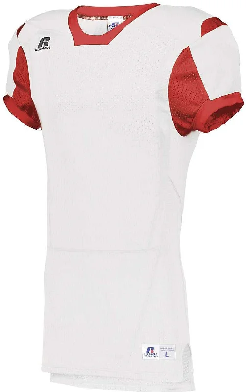 Russell S6793M Color Block Game Jersey - White True Red