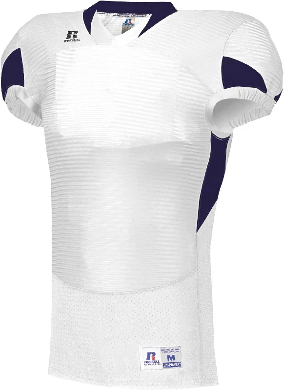 Russell S81XCM Waist Length Football Jersey - White Purple