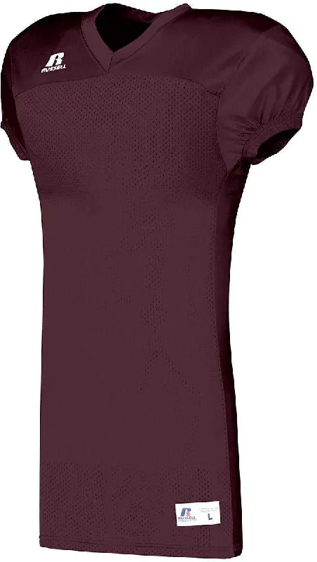 Russell S8623M Solid Jersey With Side Inserts - Maroon