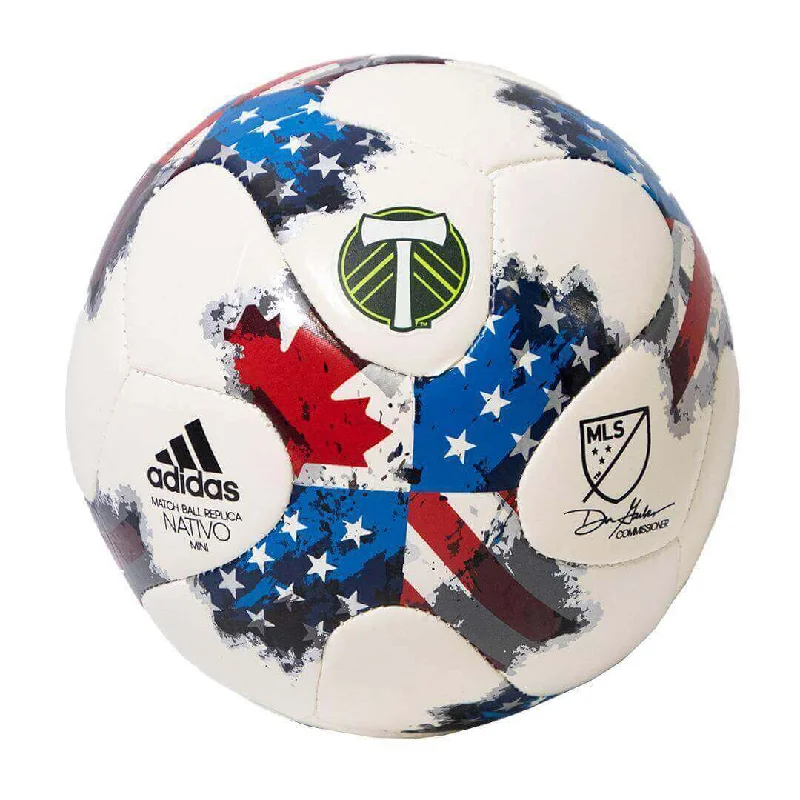 (ADID-BW8206) Adidas 2017 MLS Portland Timbers Soccer Ball [White]