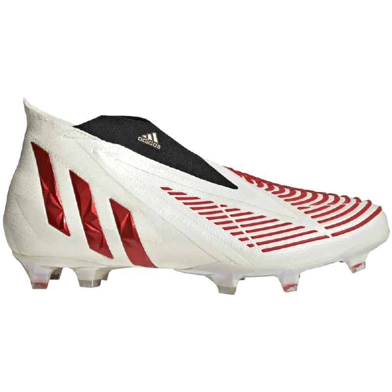 (ADID-GV7384) Adidas Predator Edge+ Firm Ground Cleats [off white/vivid red/gold met.]