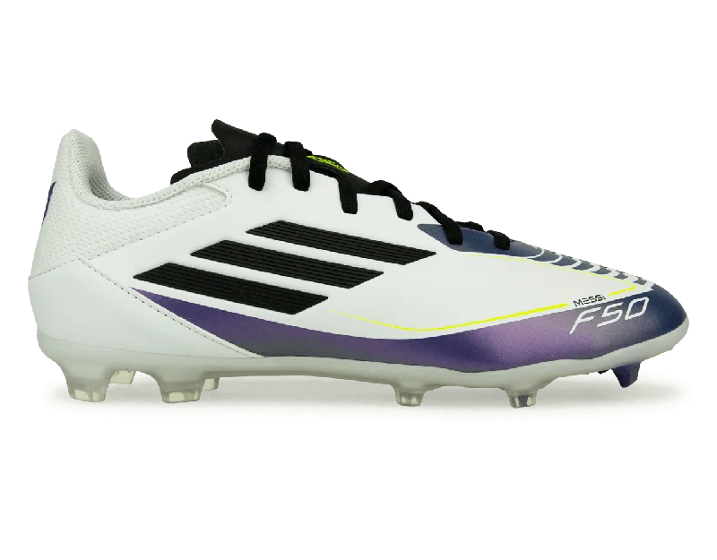 adidas Kids F50 Messi League FG/MG White/Black/Purple